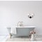 Bethany 2 lights bath sconce in black with white fabric shade